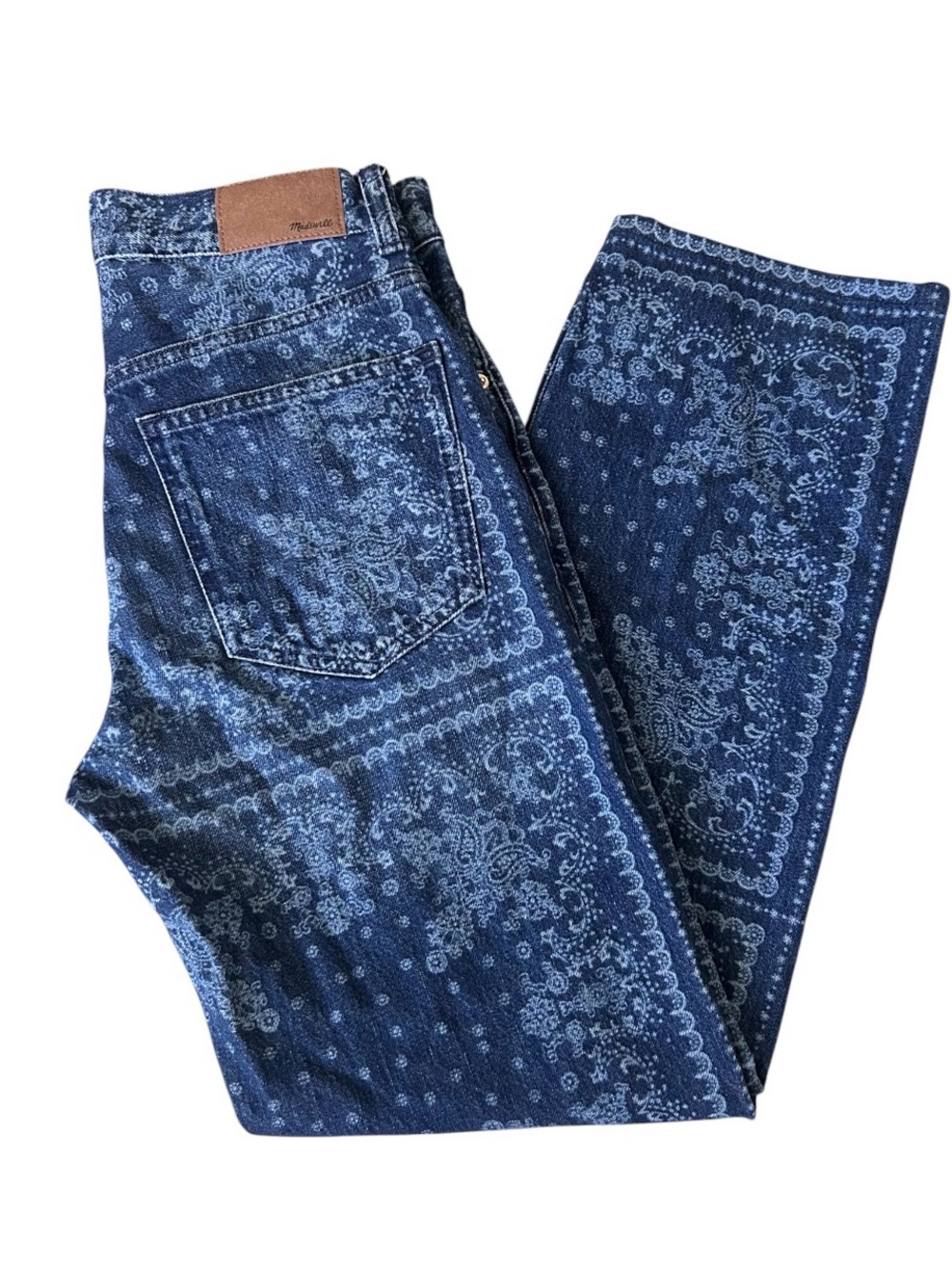 Madewell The Easy Dean Straight Jean Printed (read description)